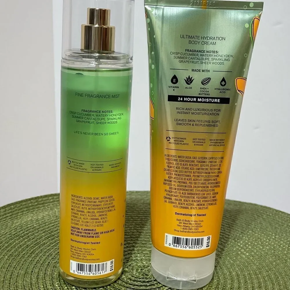 Bath & Body Works Hope Cucumber Melon set of 2 NWT